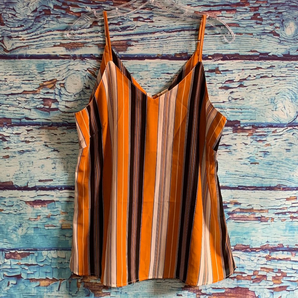 5 for $25 - Japna Striped V-Neck Tank Top